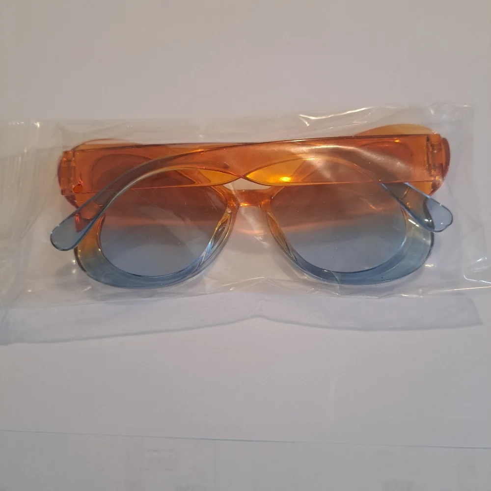 Butterfly Sunglasses Gradient Orange and Blue, Adult